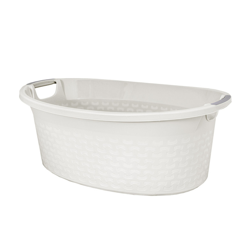 Badbalja med handtag Branq Cotton 40L antikvit vit