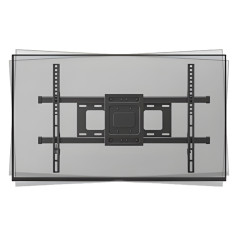 Fäste för TV Maclean, max VESA 600x400, 32-85 tum, 60 kg, justerbar vertikalt och horisontellt, profil 65-390 mm, svart…