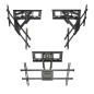 Fäste för TV Maclean, max VESA 600x400, 32-85 tum, 60 kg, justerbar vertikalt och horisontellt, profil 65-390 mm, svart, MC-789