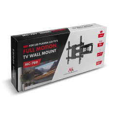 Fäste för TV Maclean, max VESA 600x400, 32-85 tum, 60 kg, justerbar vertikalt och horisontellt, profil 65-390 mm, svart…