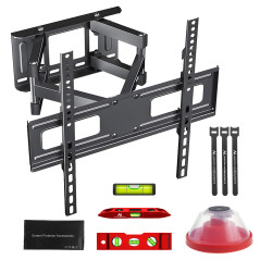 TV-fäste Maclean, max VESA 400x400, 32-75 tum, 50 kg, justerbar vinkel vertikalt och horisontellt, profil 80-380 mm, svart…
