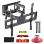 TV-fäste Maclean, max VESA 400x400, 32-75 tum, 50 kg, justerbar vinkel vertikalt och horisontellt, profil 80-380 mm, svart, MC-7