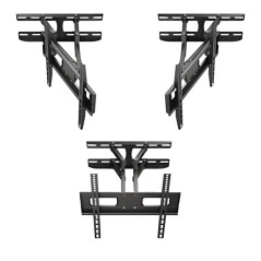TV-fäste Maclean, max VESA 400x400, 32-75 tum, 50 kg, justerbar vinkel vertikalt och horisontellt, profil 80-380 mm, svart…