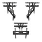 TV-fäste Maclean, max VESA 400x400, 32-75 tum, 50 kg, justerbar vinkel vertikalt och horisontellt, profil 80-380 mm, svart, MC-7