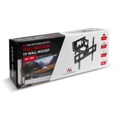 TV-fäste Maclean, max VESA 400x400, 32-75 tum, 50 kg, justerbar vinkel vertikalt och horisontellt, profil 80-380 mm, svart…