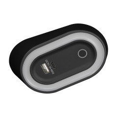 AGRA LED-underställslampa 2,5W, 80lm, 4000K, med beröringsfri strömbrytare och USB A+C-laddningsfunktion, svart |…