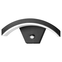 PILEA LED 9W, trädgårdslampa med PIR-sensor, 700lm, IP54, 4000K, svart | HandlaSmidigt.se
