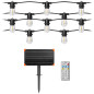 Solcells ljusslinga - 1 sträng 20 m (20 lampor) + 20 LED-lampor 0,1W E27, 3000K + 1 extra lampa gratis