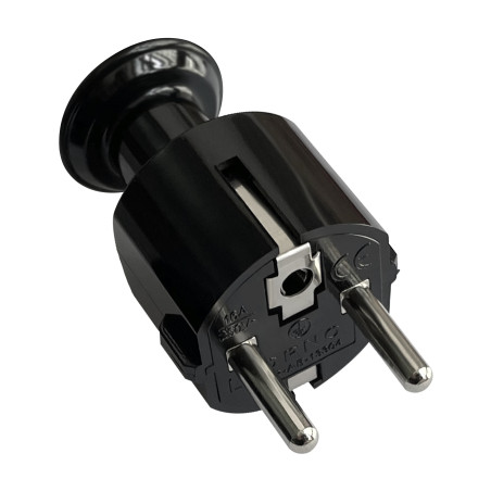 Kontakt enkel Uni-Schuko 16A, 230V, svart, 24 stycken | HandlaSmidigt.se