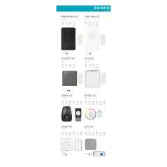 Utställningsskylt - trådbundna och trådlösa ringklockor, 40x115cm