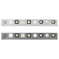 Displayställ Adviti för spotlights, grå, 133x16 cm