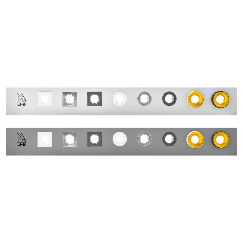 Displayställ Adviti för spotlights, grå, 133x16 cm