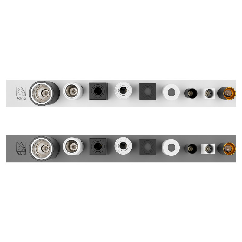 Exponeraren Adviti, grå, 133x16 cm