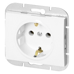 Utomhusuttag enkel p/t 2P+Z Schuko Onyx, 16A, 250V, PT-17O, vit