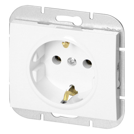Utomhusuttag enkel p/t 2P+Z Schuko Onyx, 16A, 250V, PT-17O, vit