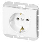 Utomhusuttag enkel p/t 2P+Z Schuko Onyx, 16A, 250V, PT-17O, vit