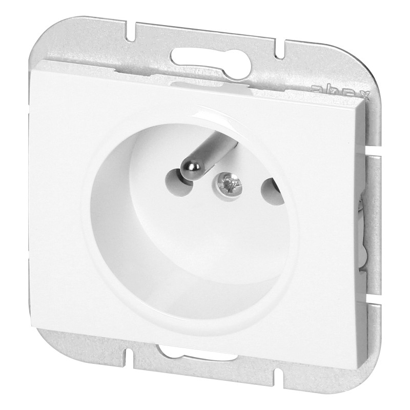 Utomhusuttag enkel för 2P+Z Onyx, 16A, 250V, PT-16O, vit