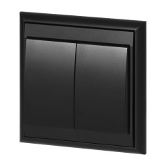 Kopplingsdosa för ljusstakar Luna, 10A, 250V, WP-2L, svart