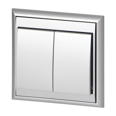 Kopplingsdosa för ljusstakar Luna, 10A, 250V, WP-2L, silver