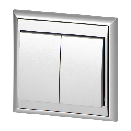 Kopplingsdosa för ljusstakar Luna, 10A, 250V, WP-2L, silver