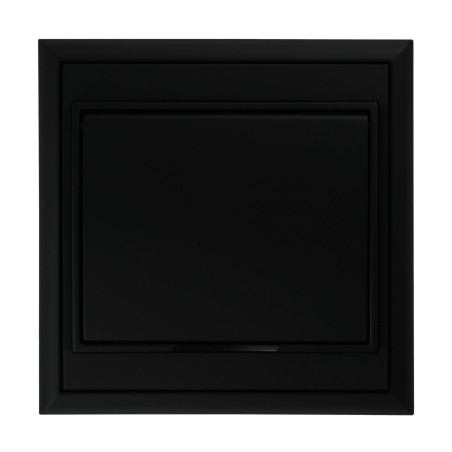 Utomhusuttag enkel för 2P+Z, Schuko, stänksäker med lock Luna, 16A, 250V, PT-17LH, svart