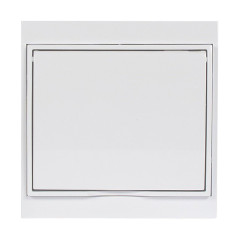 Utomhusuttag enkel för 2P+Z, Schuko, stänkskyddad med lock Luna, 16A, 250V, PT-17LH, vit