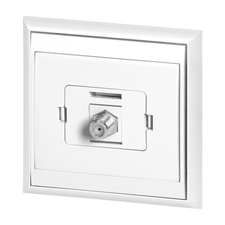 Utomhusuttag enkel Luna typ F, TV/F-F1/L1, vit