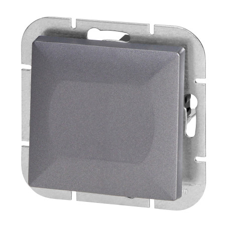 Anslutningsdon för enpolig brytare Pearl, 10A, 250V, WP-1P, antracit