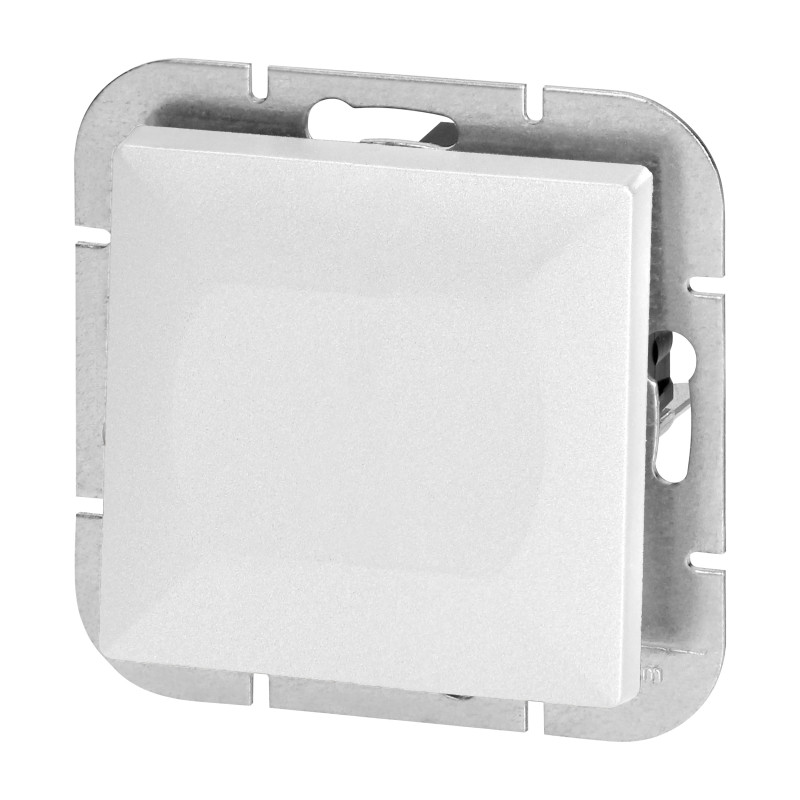 Enpolig brytare med Pearl-indikering, 10A, 250V, WP-1P/S, vit