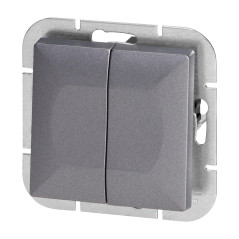 Kopplingsdosa för ljusstake Pearl, 10A, 250V, WP-2P, antracit