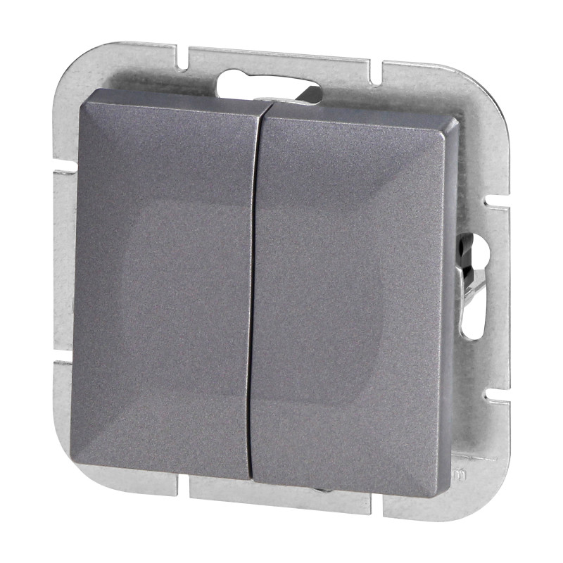 Kopplingsdosa för ljusstake Pearl, 10A, 250V, WP-2P, antracit