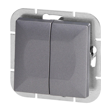 Kopplingsdosa för ljusstake Pearl, 10A, 250V, WP-2P, antracit