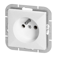 Utomhusuttag enkel för 2P+Z Pearl, 16A, 250V, PT-16P, vit