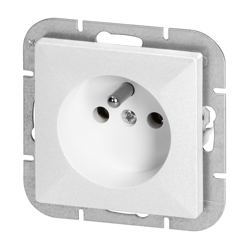 Utomhusuttag enkel för 2P+Z Pearl, 16A, 250V, PT-16P, vit