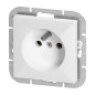 Utomhusuttag enkel för 2P+Z Pearl, 16A, 250V, PT-16P, vit