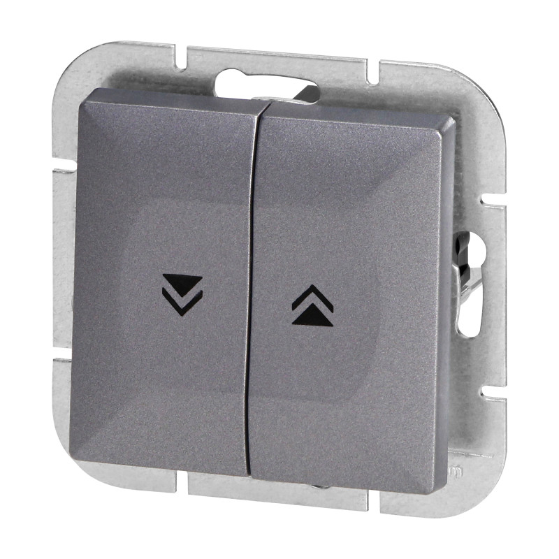 Rullgardinskontakt p/t Pearl, 10A, 250V, WP-10P, antracit