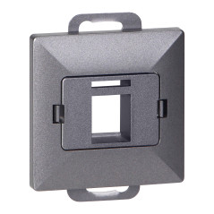 Frontplatta + 1xRJ45 Pearl, PC+ARJ45/P1, antracit