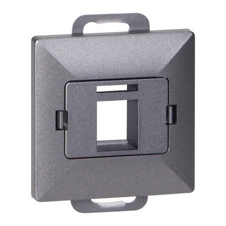 Frontplatta + 1xRJ45 Pearl, PC+ARJ45/P1, antracit