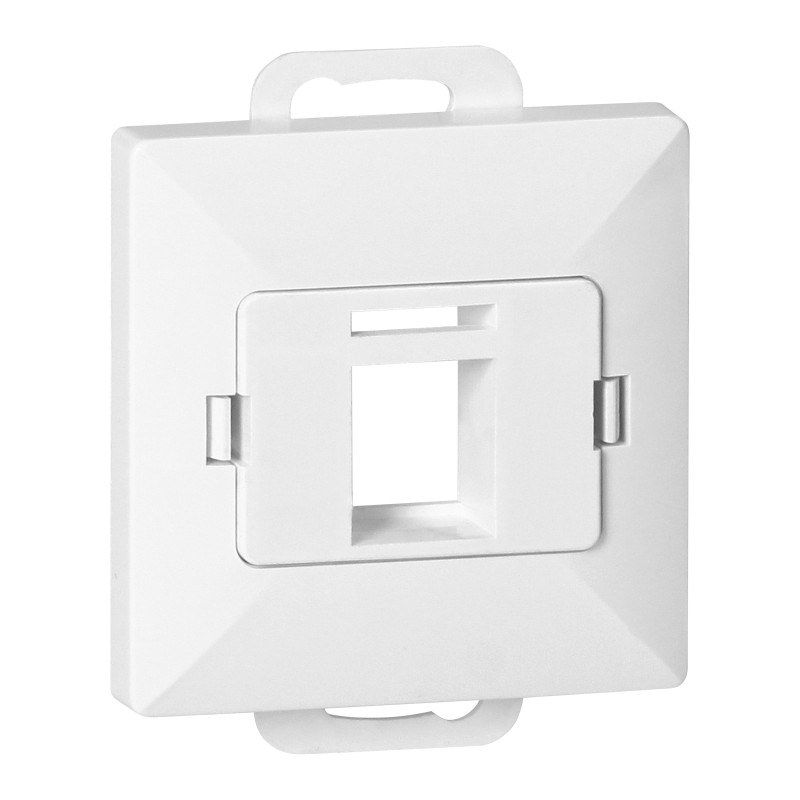 Frontpanel + 1xRJ45 Pearl, PC+ARJ45/P1, vit