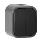 Anslutningsdon för ljusstake B2, 10A, 250V, IP54, WNT-2B2, grå/svart