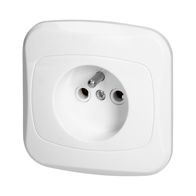 Utomhusuttag enkel för 2P+Z 16A, 250V, vit
