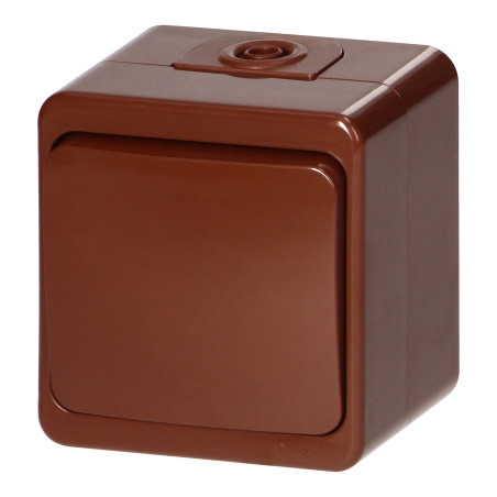 Kontaktdon för 10A, 250V, 1-polig IP44, SMART, brunt