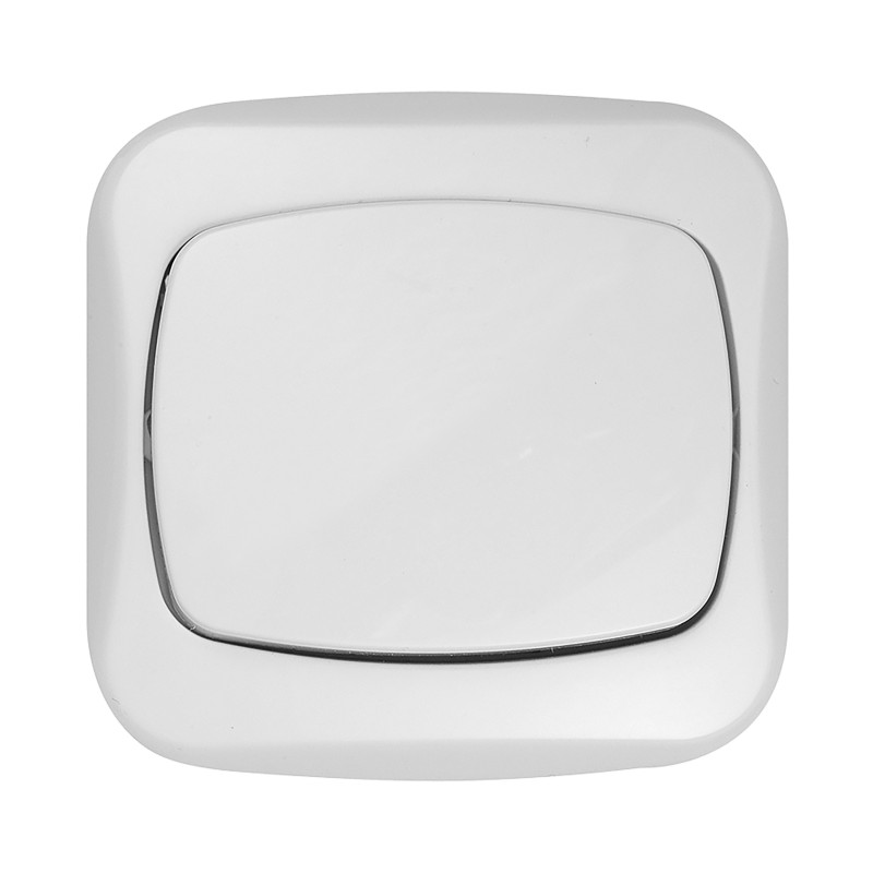 Anslutning p/t 10A, 250V, sluten ljus/klocka, ATUT, vit