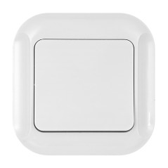 Anslutningsdon p/t 10A, 250V, för lampa/klocka, TOPAZ, vit