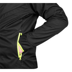 Jacka Mix&Match Softshell, svart-gul, storlek XXL