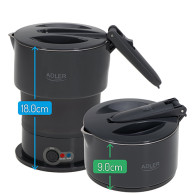 AD 1377 Grå Silikon Tekanna 0,6 l - turist