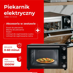 AD 6028 Elektrisk ugn 60 liter