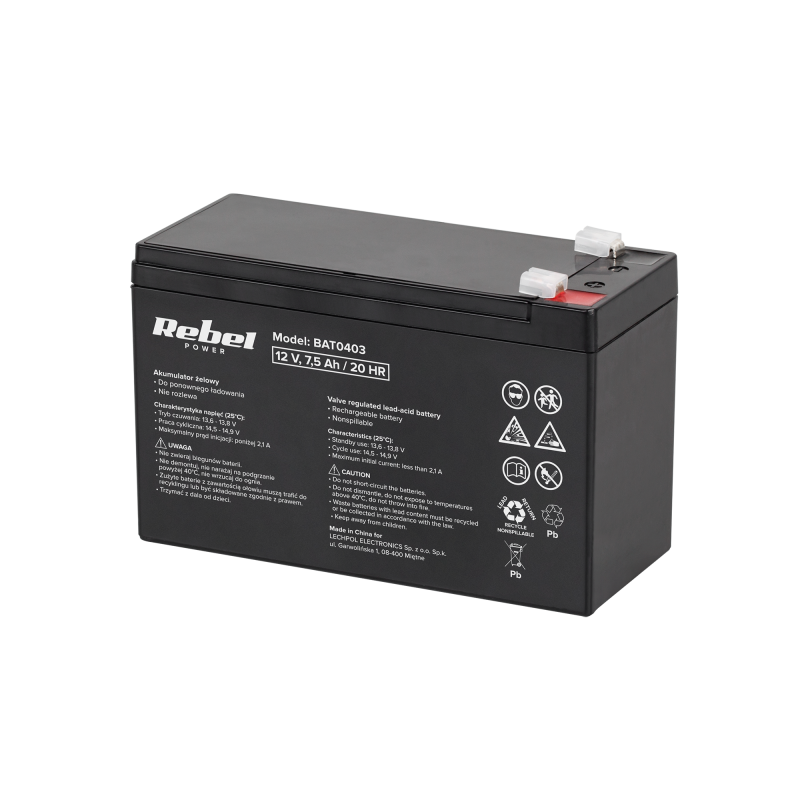 Gelbatteri Rebel 12V 7,5Ah