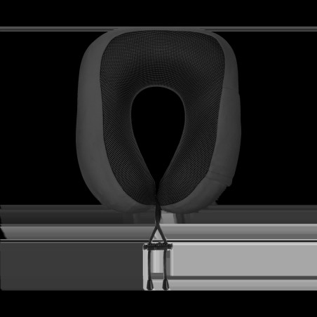 Rese- och campingkudde med MEMORY-skum, REBEL ACTIVE, svart färg.