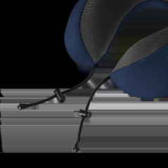 Rese- och campingkudde med MEMORY-skum, REBEL ACTIVE, blå färg.